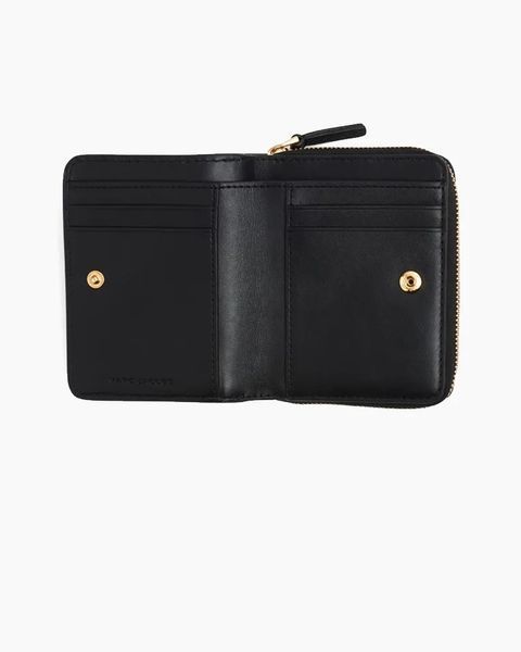 Гаманець жіночий Marc Jacobs The Leather Mini Compact Wallet в чорній зернистій шкірі 2R3SMP044S10001 2R3SMP044S10001 фото