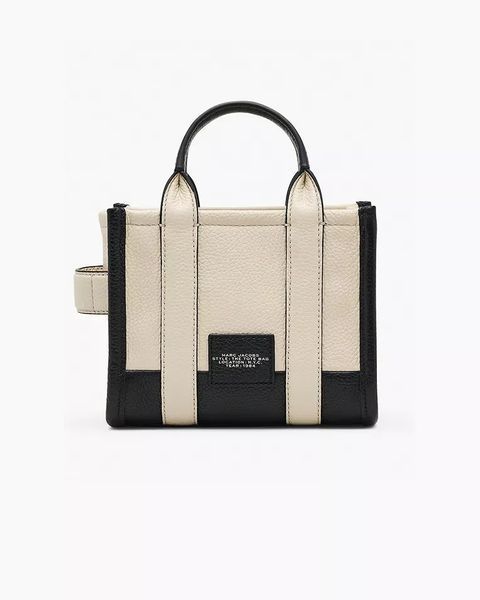 Сумка Marc Jacobs Colorblock Crossbody Tote Bag, тоут шкіра білий з чорним 18x10х15 см 2S4HCR065H02112 фото