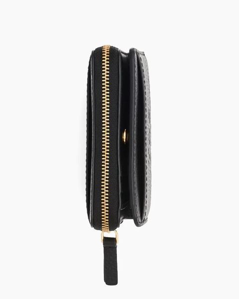 Гаманець жіночий Marc Jacobs The Leather Mini Compact Wallet в чорній зернистій шкірі 2R3SMP044S10001 2R3SMP044S10001 фото