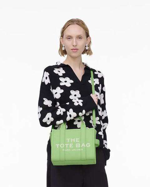 Сумка Marc Jacobs Leather Small Tote Bag, тоут зерниста шкіра зелений 26x13х21 см H009L01SP21398 фото