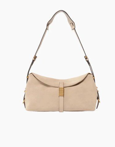 Сумка Pinko Saddle Horizontal Classic Suede через плече бежевий замша 17x12х34 см 105049A0F6C50Q 105049A0F6C50Q фото