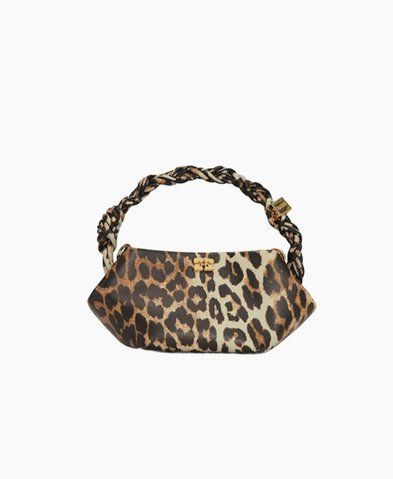 Сумка Ganni Bou Bag mini тоут анімалістичний принт 25х11х11.5 см  A5817 фото