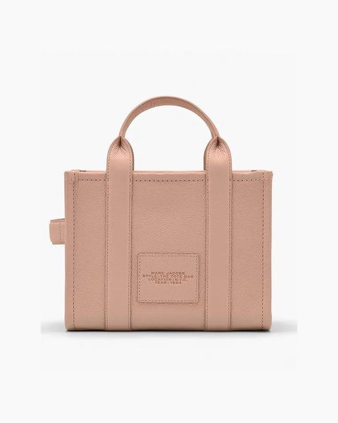 Сумка Marc Jacobs Leather Small Tote Bag, тоут зерниста шкіра рожевий 26x13х21 см H009L01SP21624 фото