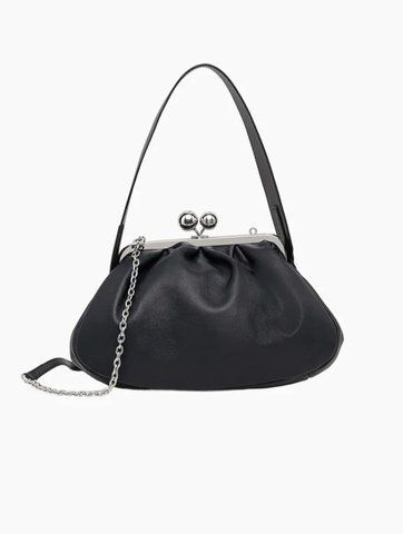 Сумка Max Mara Cubico Bag Medium, клатч у шкірі наппа чорний 30x12x22 см 2525516194 099 2525516194 099 фото