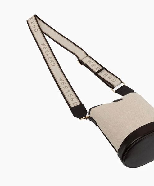 Сумка через плече Max Mara Wkavasaio бавовна зі вставками шкіри чорний 18x12x20 см 2615511034 001 2615511034 001 фото