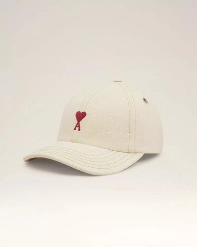 Кепка Ami Paris логотип Friend of heart бавовна бежева UCP116.DE0039.136 фото
