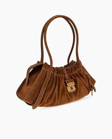 Сумка Marc Jacobs The Suede Cristina Small Satchel через плече коричневий замша 32x8х10 см 2R5HSC026H01 860 2R5HSC026H01 860 фото