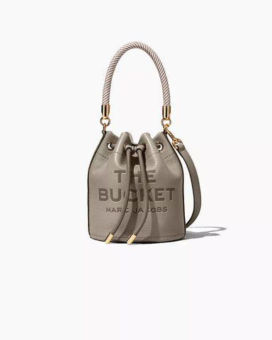 Сумка Marc Jacobs Leather Bucket bag, торба через плече зерниста шкіра сірий 16x16х21 см H652L01PF22055 H652L01PF22055 фото