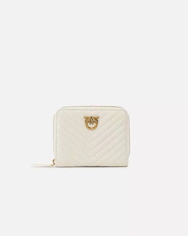 Гаманець жіночий Pinko Taylor Zip-around у стьобаній шкірі білий 100249A0GKZ14Q00001 фото