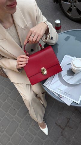 FURLA Eclisse S top handle гладка шкіра розмір 22x15x12 см WB01727 фото