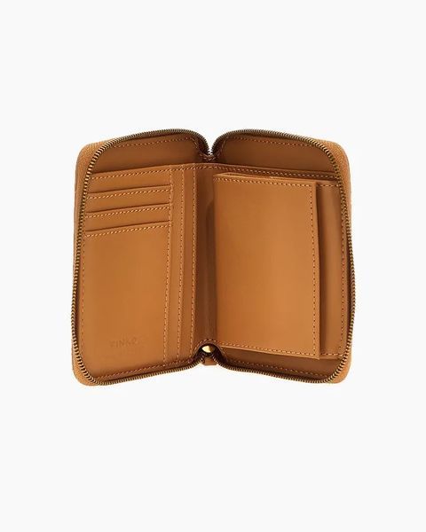 Гаманець жіночий Pinko Taylor Zip-around в коричневій стьобаній шкірі 100249A0GKC83Q00001 фото
