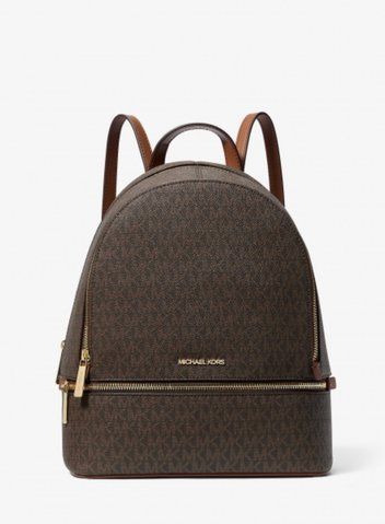 Рюкзак жіночий Michael Kors Rhea Medium Brown Logo розмір 32х27х13 см copy_#35S2G8TB2B фото