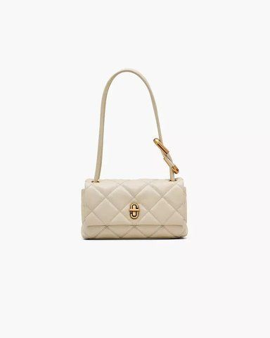Сумка Marc Jacobs The Quilted Dual Shoulder Bag через плече стьобана шкіра білий 11x11х22 см 2S5HSH023H02123 фото