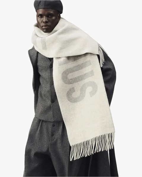 Шарф Jacquemus з натуральної вовни, світло-сірий ACU00435AOT4001950 ACU00435AOT4001950 фото