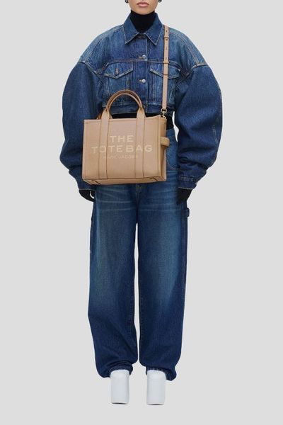Сумка Marc Jacobs Leather Medium Tote Bag, тоут зерниста шкіра бежевий 34x15х27 см H020L01FA21 230 H020L01FA21 230 фото