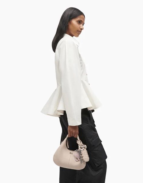 Сумка Ganni Small Mini Hobo bag сірий хабо 24,5x12х24 см A6978 A6978 фото