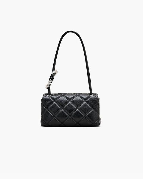 Сумка Marc Jacobs The Quilted Dual Shoulder Bag через плече стьобана шкіра чорний 11x11х22 см 2S5HSH023H02001 фото