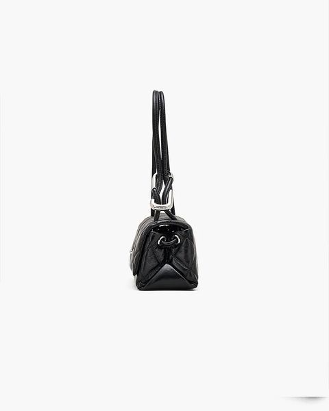 Сумка Marc Jacobs The Quilted Dual Shoulder Bag через плече стьобана шкіра чорний 11x11х22 см 2S5HSH023H02001 фото