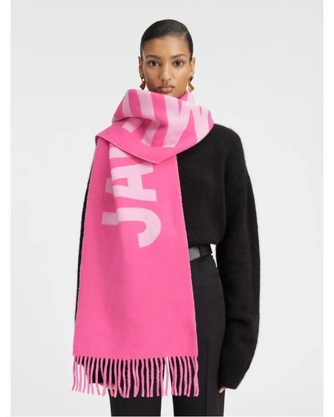 Шарф жіночий Jacquemus з натуральної вовни, рожевий 226AC435-5007-043 226AC435-5007-043 фото