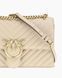 Сумка Pinko Love One Classic Dc Sheep Nappa Chevron через плече з бронзовою фурнітурою в бежевий бежевий 16x8х27 см 100941A0GKC50Q 100941A0GKC50Q фото 2