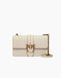 Сумка Pinko Love One Classic st. Cl Vitello Seta через плече з бронзовою фурнітурою, з гладкої шкіри, білий колір, розмір 15&times;7&times;27 см, артикул 105857A0F1Z14Q. 105857A0F1Z14Q фото 1