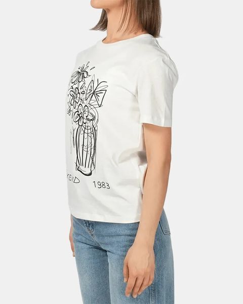Жіноча футболка Max Mara Nervi з принтом білий 2415971051 фото