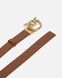 Ремінь жіночий Pinko Love Birds leather belt 3 см двосторонній з бронзовою фурнітурою коричневий, чорний 100125A1Z6LZ9Q фото 2