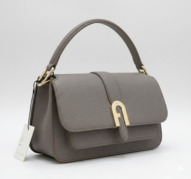Сумка жіноча шкіряна Furla Sofia Grainy колір сірий розмір 24.5x14x 9 см BAWTLND-BX0306-06000-1 007  фото