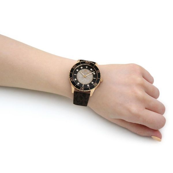 Годинник Michael Kors Runway Three-Hand Brown PVC Women's Watch MK6979 фото
