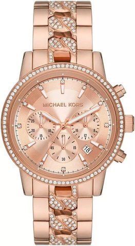 Годинник Michael Kors Watches Women' Ritz Quartz Watch with Rose Gold MK7223 MK7223 фото
