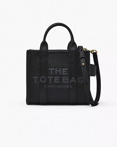 Сумка Marc Jacobs Leather Micro Tote Bag, тоут зерниста шкіра чорний 18x10х15 см H053L01RE22-001 H053L01RE22 фото