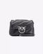 Сумка Pinko Mini Love Bag Puff Maxi Quilt через плече з срібною фурнітурою в чорній стьобаній шкірі 15x9х21 см 100039A0F2Z99O 100039A0F2Z99O фото 1