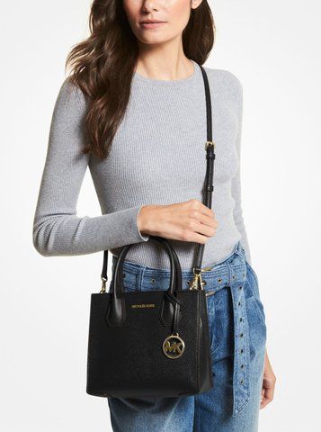 MICHAEL Michael Kors Mercer Medium Pebbled Leather Crossbody Bag  #35S1GM9M2L фото