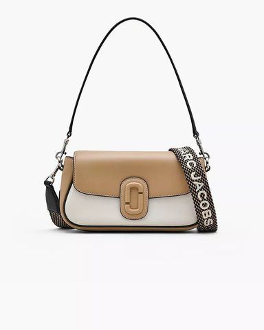 Сумка Marc Jacobs The Colorblock Large Clover Shoulder Bag через плече гладка шкіра бежевий та білий 15x8х26 см 2S5HSH022H02233 фото