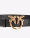 Жіночий ремень Pinko Love Birds leather belt 3 см з бронзовою фурнітурою чорний 100125A0F1Z99Q фото 2