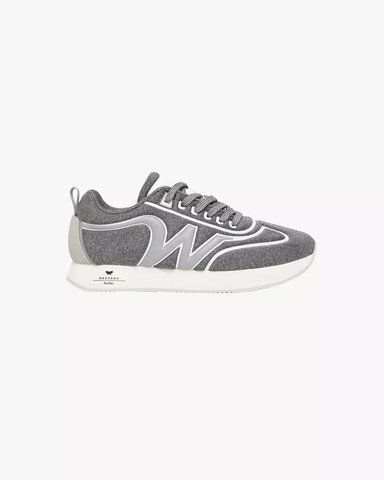 Жіночі кросівки Max Mara Weekend Rarohf сірий текстиль з логотипом 5766035406 004 5766035406 004 фото