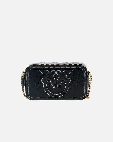 Сумка Pinko Tracolla Carrie Camera Case через плече шкіра чорний 17.5x6х10 см 103799A1LFZ99Q 103799A1LFZ99Q фото