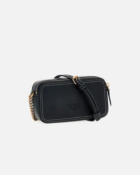 Сумка Pinko Tracolla Carrie Camera Case через плече шкіра чорний 17.5x6х10 см 103799A1LFZ99Q 103799A1LFZ99Q фото