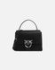 Сумка Pinko Mini Love Bag One Top Handle через плече зі срібною фурнітурою у гладкій шкірі чорна 15x9х20 см 100071A0F1Z99O 100071A0F1Z99O фото 1