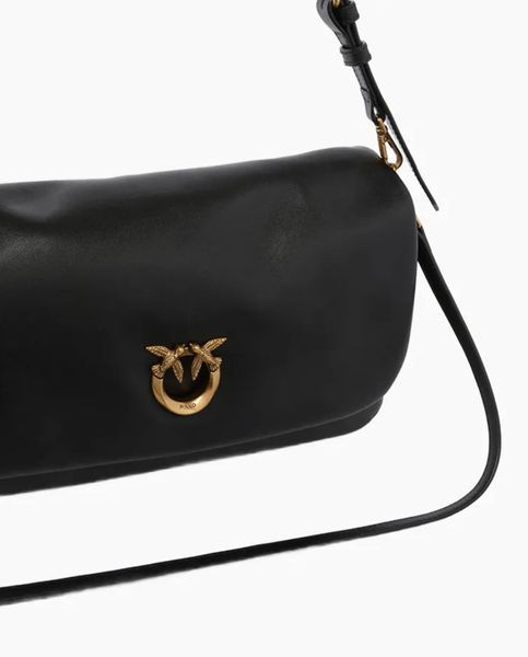 Сумка Pinko Click Soft Horizontal Handle Classic Vitello у гладкій шкірі чорний колір 17x10х32 см 106178A0QOZ99Q 106178A0F6L17Q фото