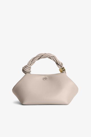 Сумка Ganni Bou Bag small тоут бежевий шкіра 28х14х17 см A5245 A5245 фото