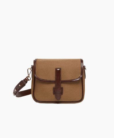 Сумка Max Mara Gapnew через плече текстиль із вставками шкіри коричневий 18x6x16 см  2525516034 600 003 фото