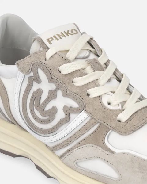 Жіночі кросівки Pinko Zoe 01 бежевий замша з логотипом SS0087P076-K261 фото