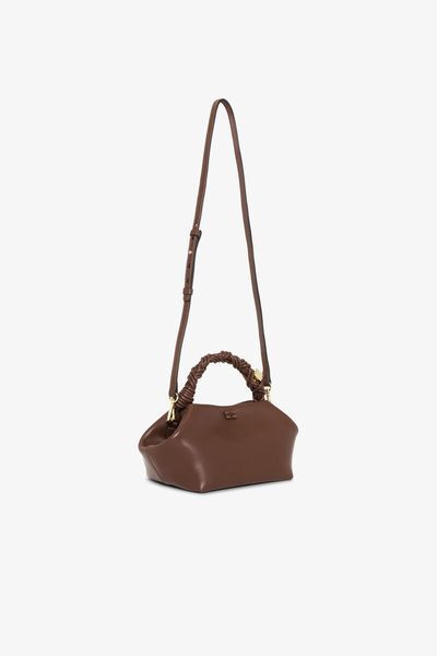 Сумка Ganni Bou Bag small тоут шкіра коричневий 28х14х17 см A5906 A5906 фото