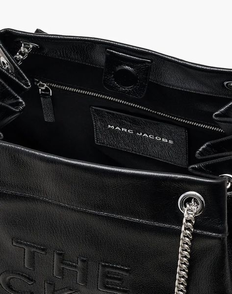 Сумка Marc Jacobs The Large Chain Sack Bag, мішок чорний шкіра 39x15х28 см 2S5HSH025H02 001 2S5HSH025H02 001 фото