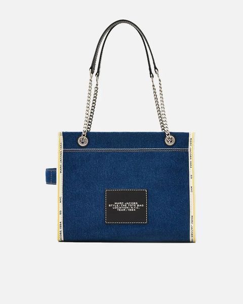 Сумка Marc Jacobs The Denim Chain Medium Bag через плече бавовна денім синій 34x15х27 см 2F4HTT018H05473 фото