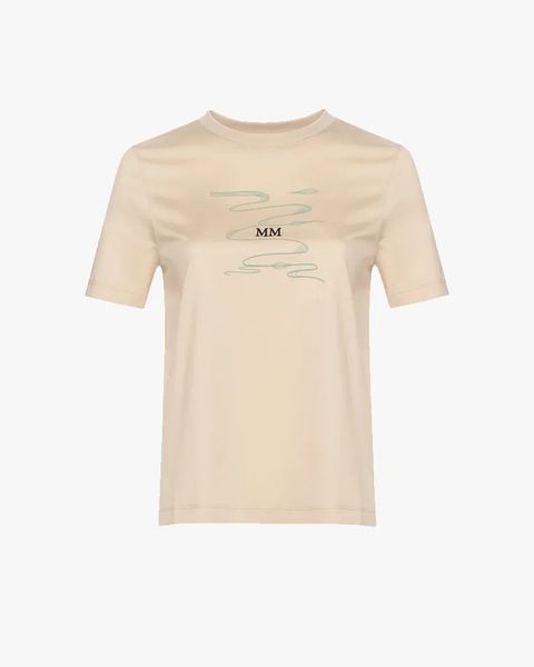 Жіноча футболка Max Mara UTA з логотипом бежевий 2,516,941,038,002 фото