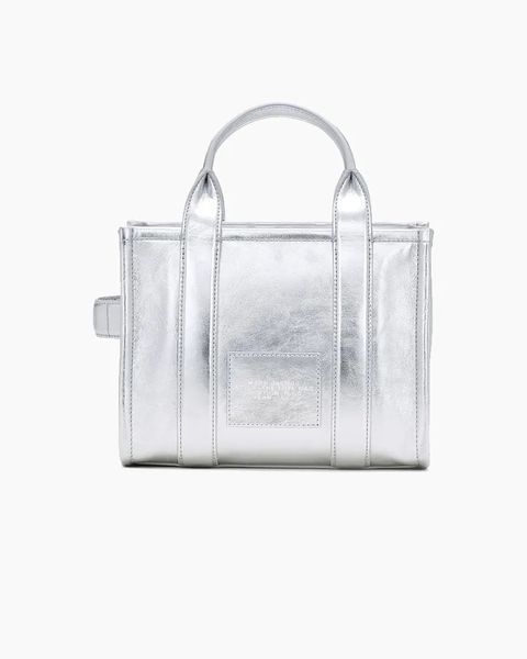 Сумка Marc Jacobs The Metallic Leather Small Tote Bag, тоут зерниста срібляста шкіра 26x13х21 см 2F3HTT004H01039 фото
