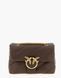 Сумка Pinko Love bag Classic Puff Mini Quilt через плече з бронзовою фурнітурою в коричневій шкірі 21x10х15 см 100039A0F2L74Q 100039A0F2L74Q фото 1