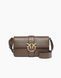 Сумка Pinko Classic Love Bag One Classic Slouchy через плече з бронзовою фурнітурою в гладкій коричневій шкірі 15x7х27 см 104524A0QOL74Q 104524A0QOL74Q фото 1